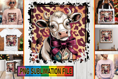 Joyful TSHIRT Designs Ideas PNG, Cute Cow Product Image 1