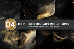 Gold Luxury Abstract Digital Paper Product Image 1