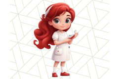 Nurse Clipart Bundle, Medical Staff PNG, Cute Kid Nurse Png Product Image 13