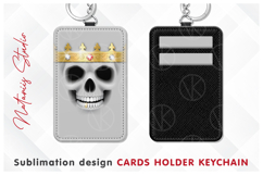 Funny Skull Design - Cards Holder Keychain Product Image 1