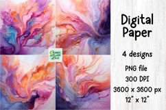 Abstract | Fluid Art | Digital Paper | PNG Background | Wall Product Image 1