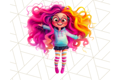 Teen Girl Clipart PNG, Fun Character Illustration Product Image 5