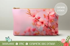 Sakura Cosmetic Bag Design, Spring Cosmetic Bag Template Product Image 1