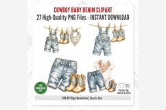Cowboy Baby Denim Clipart Bundle Product Image 6