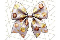 Fall Bow Clipart, Autumn Hair Bows PNG, Fall Ribbon Png Product Image 5