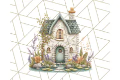 Whimsical Cottagecore Cottage PNG Clipart, Fairy House Png Product Image 5
