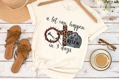 He is Risen Clipart, Happy Easter Sublimation PNG Product Image 5