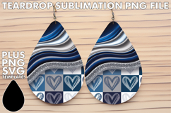 Timeless Teardrop Earrings PNG Art, Pattern Product Image 1