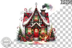 Christmas House Sublimation - Clipart PNG Design Product Image 1
