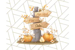 Woodland Apple Orchard Festival PNG Fall Clipart Product Image 5
