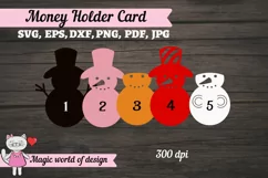 Christmas Snowman Money Holder SVG Product Image 4