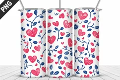 Lovely Hearts Tumbler Design | Valentine's Day Tumbler Wrap Product Image 2