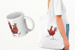 Whimsical Summer Chicken Png Clipart Product Image 3