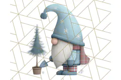 Cozy Winter Gnome Clipart PNG, Christmas Gnome Clip Art Product Image 5