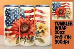 Patriotic Sunflower Tumbler Joy Product Image 1