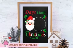 Santa claus Days Until Christmas svg, Countdown , Home Decor Product Image 1