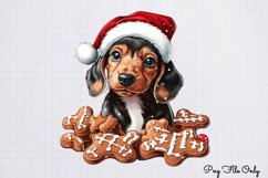 Christmas Dachshunds Clipart PNG Product Image 1