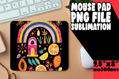 Celestial Canvas: Rainbow Sublimation Mouse Pad Creations Product Image 1