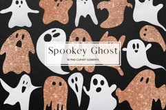 White and Copper Spooky Ghost Clipart Product Image 1
