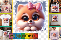 Enchanted TSHIRT Sublimation PNG, 3D Dog Product Image 1