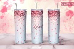 Valentine’s Glitter Tumbler Sublimation | Skinny 20 oz Product Image 4
