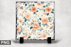 Pastel Flowers Square Sublimation Slate Design Product Image 1