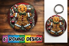 Radiant Circle Sublimation Keychains, Holiday Product Image 1