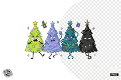 Cartoonish Christmas Trees Clipart Product Image 1