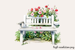 Watercolor Spring Garden Clipart Bundle PNG Product Image 18