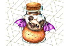 Halloween Monster Clipart PNG, Monsters in Jars, Spooky Png Product Image 5
