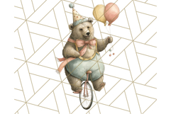 Vintage Carnival Animals Clipart PNG, Retro Circus Elements Product Image 5