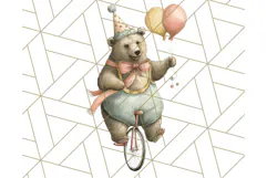 Vintage Carnival Animals Clipart PNG, Retro Circus Elements Product Image 5