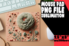 Blissful Mouse Pad Design Ideas, 3D Flower Product Image 1