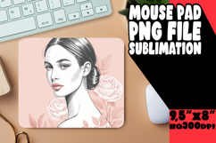 BLISSFUL desk pad Artistic PNG, Beauty Woman Product Image 1