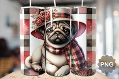 Flowers Dog Tumbler PNG Bundle, 25 Christmas Tumbler Wrap Product Image 8