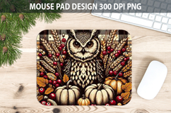 Owl Mouse pad Sublimation - Thanksgiving PNG Design Product Image 1