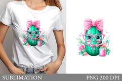 Cute Cucumber Sublimation. Cute Cucumber T-Shirt Design Product Image 1