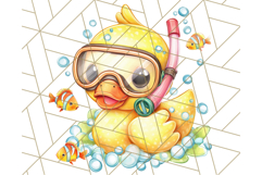 Summer Rubber Duck Clipart PNG, Cute Yellow Ducks Clip Art Product Image 5