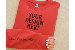 Gildan 18000 Watermelon Sleeve Sweatshirt Mockup Product Image 1