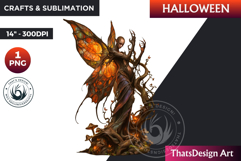 Fairy Halloween Character Clipart, Halloween clipart PNG Product Image 1