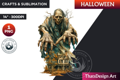 Ghost Halloween Character Clipart,Halloween clipart PNG Product Image 1