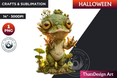 Swamp creature Halloween Character Clipart,Halloween PNG Product Image 1