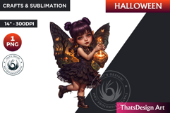 Wicked fairy Halloween Character Clipart,Halloween PNG Product Image 1