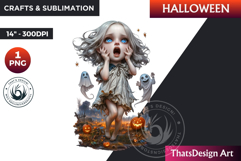 Banshee Halloween Character Clipart,Halloween PNG, ghost Product Image 1