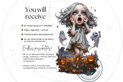 Spooky Halloween Characters Clipart, Halloween clipart PNG Product Image 2