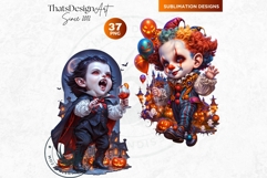 Spooky Halloween Characters Clipart, Halloween clipart PNG Product Image 4
