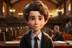 3D Character Child Boy Judge with relevant environment Product Image 1