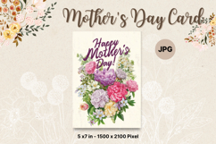 Mother&#039;s Day Card Happy MOM flower Printable Gift Card_37 Product Image 1