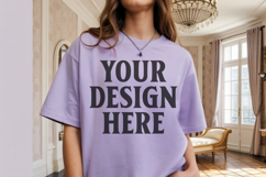 Comfort Colors 1717 Orchid T-Shirt Mockup Product Image 1