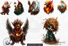 Slavic clipart set, Eastern European mythology, baba yaga Product Image 6